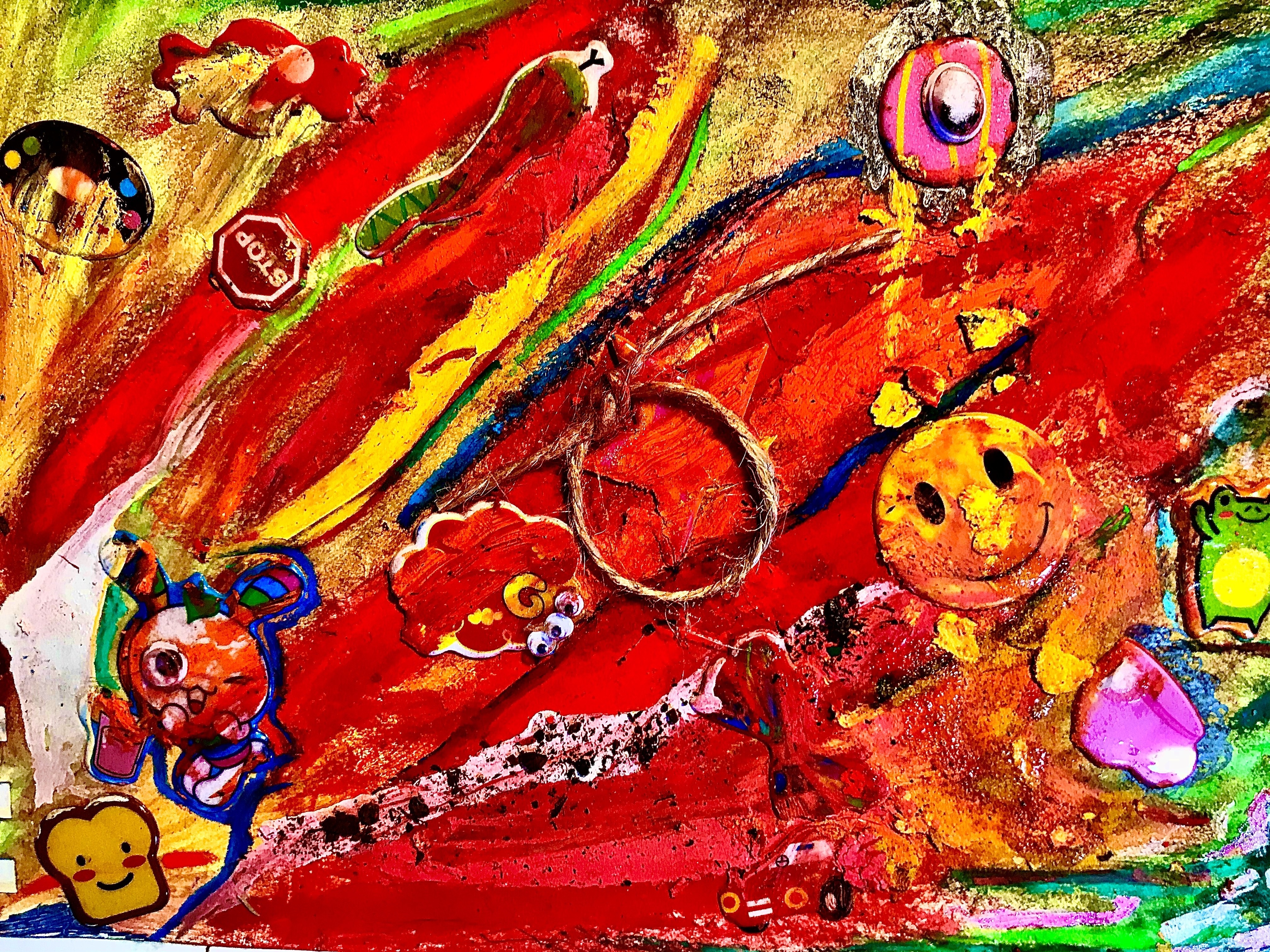 Improvised Painting 8: Party Rings